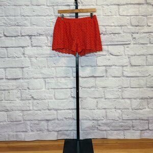 Chelsea & Violet Orange Crochet Shorts